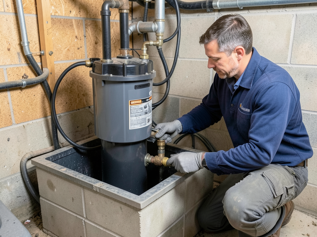 Installing a water powered sump pump backup for yo